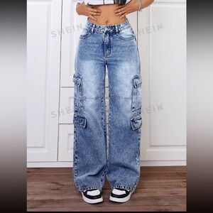 Medium wash denim jeans